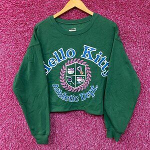 Hello Kitty Athletic Dept Crop Top Sweater size Large